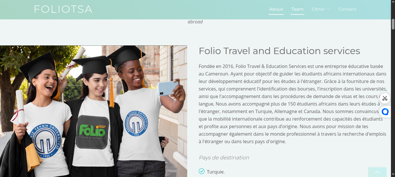Foliotsa — Travel & Education