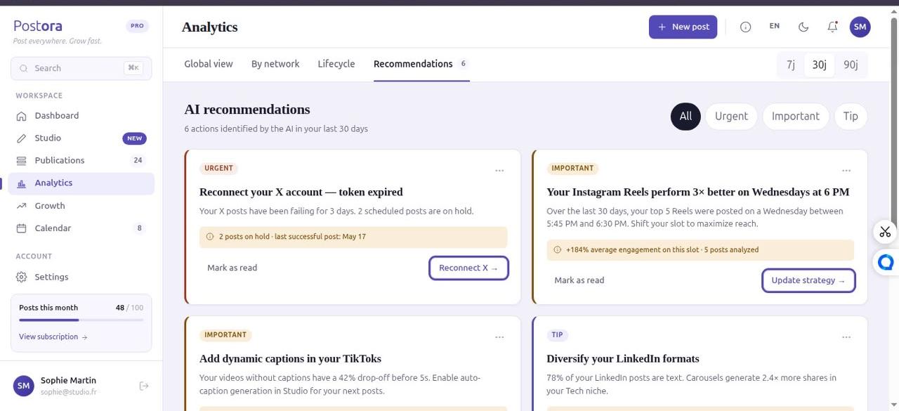 Postora — SaaS social media